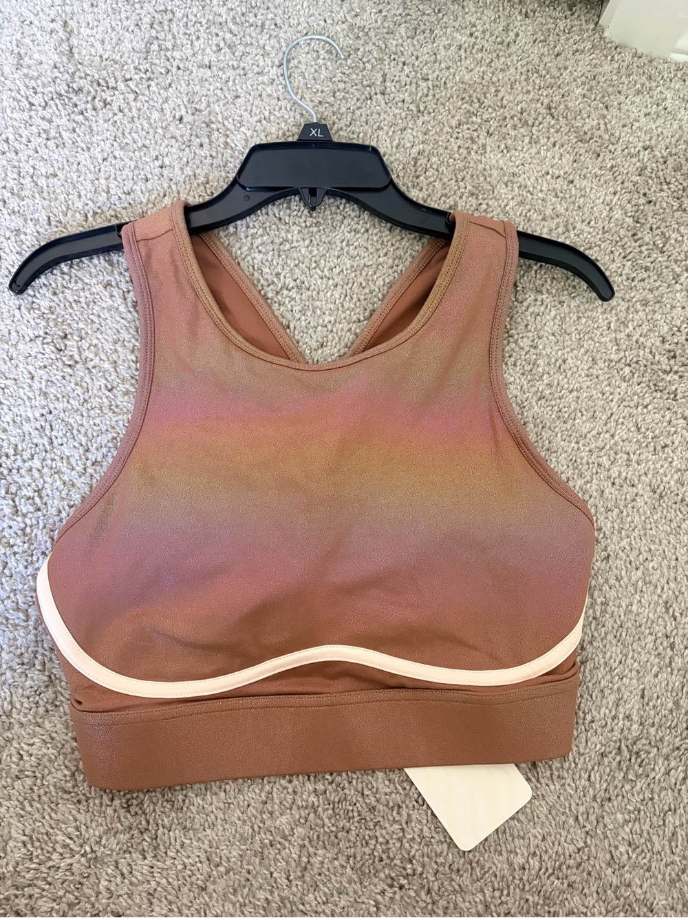 Fabletics High-Neck Sports Bra - Shimmery